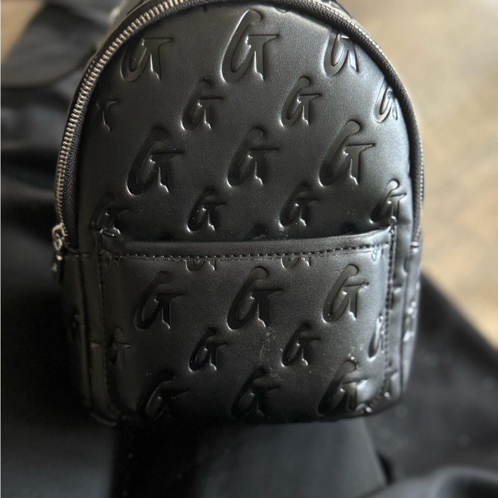 Elegant Black Embossed Crossbody Bag